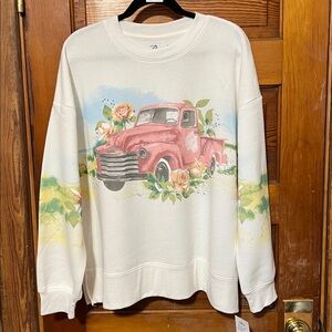 NWT Fleurish Truck Design Super Soft Oversized Fleece